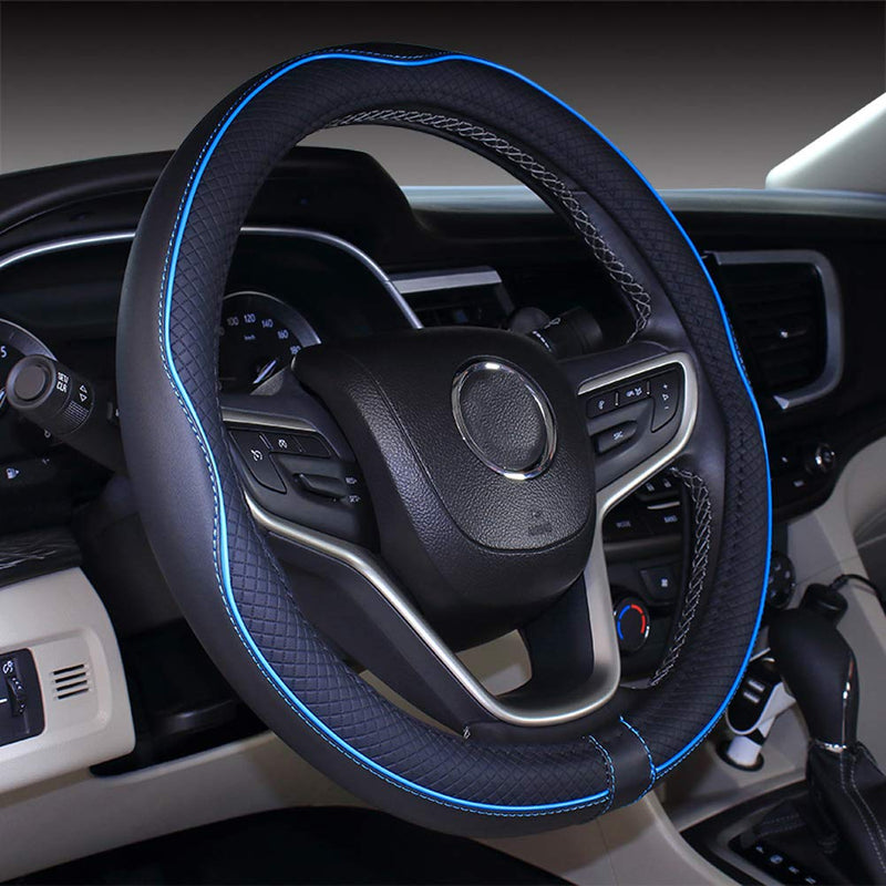 Mayco Bell 2019 New Microfiber Leather Car Extra Large Steering Wheel Cover for Big Trucks (17.5-18'', Light Blue) 17.5-18''