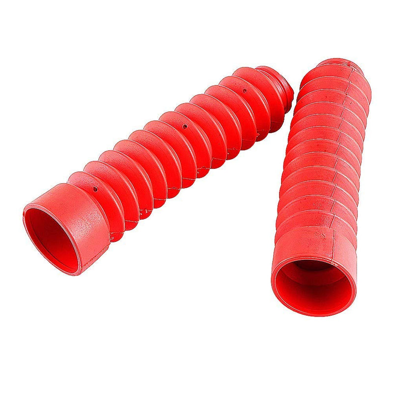 Motorcycle Fork Boots, 210.5mm*42mm Motorcycle Shock Boots Fork Boots 89 Red Shock Damping Dust Cover (Red)