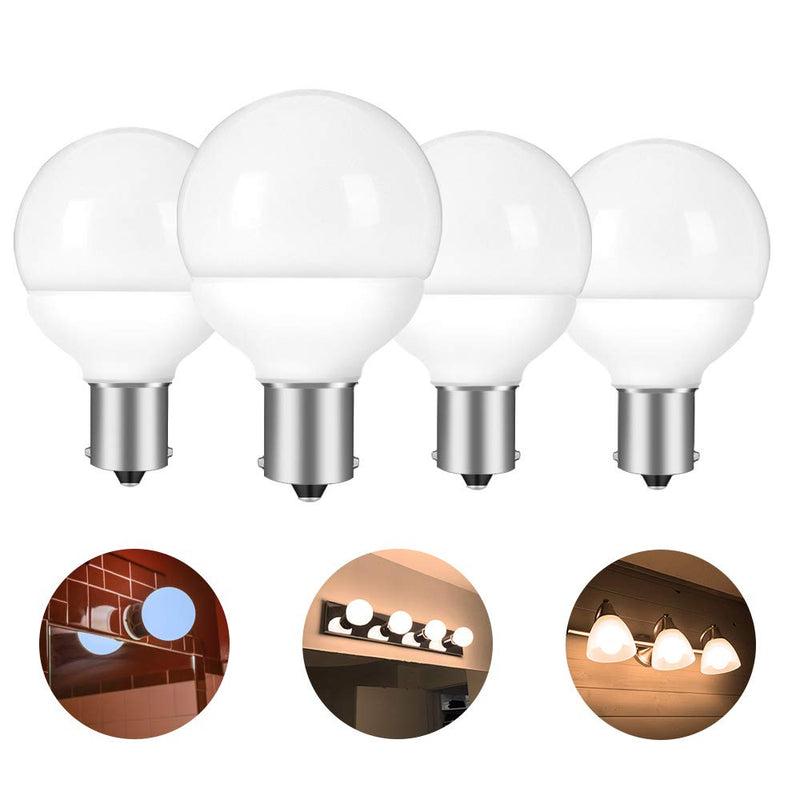 1156 1141 20-99 12 Volt RV Vanity led Light Bulbs BA15S 1383 1139 Replacement for 5th Wheel Camper Trailer Motorhomes Marine Boat Bathroom 30-40W Equivalent Bright White 6000K Pack of 4 Cool White 6000K