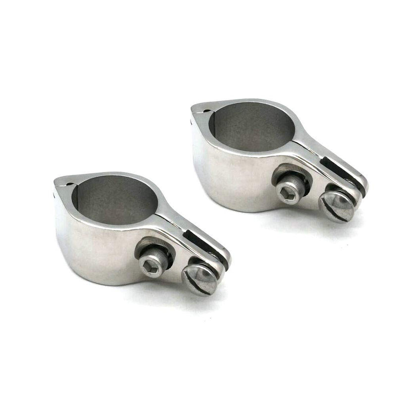 Marine Stainless Steel 316 Boat Bimini Top Hinge 1-1/4" 32mm Rail Mount Bimini Jaw Slide,2 Pack
