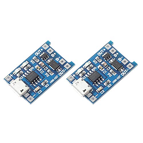 DEVMO 5pcs TP4056 Charging Module 5V Micro USB 1A 18650 Lithium Charging Board with Protection Charger Module with Dual Protection Function 5