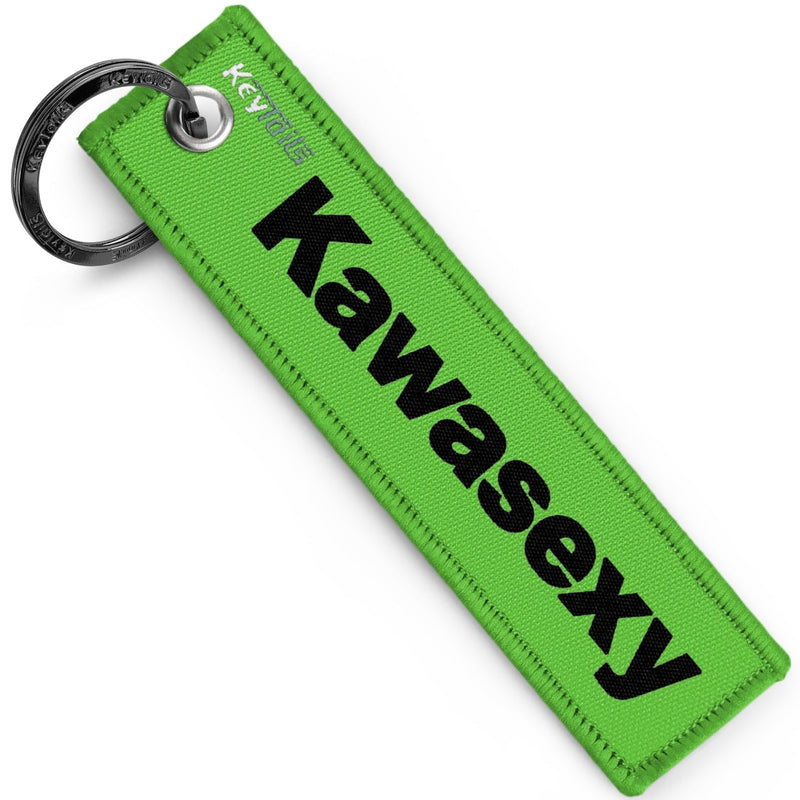 KEYTAILS Keychains, Premium Quality Key Tag fits Kawasaki Motorcycle, Car, Scooter, ATV, UTV [Kawasexy] Green