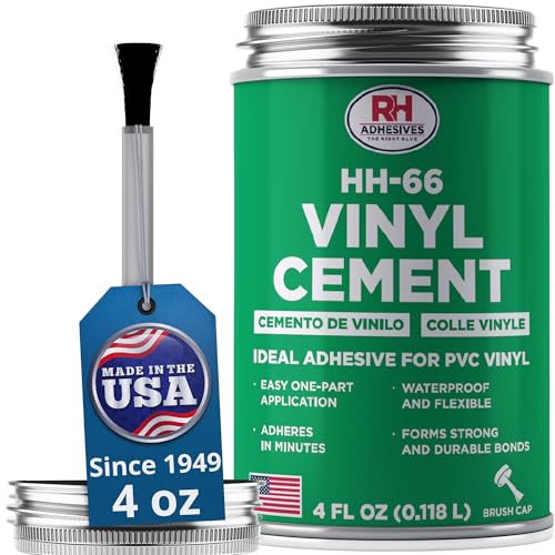 HH-66 Vinyl Cement 4 oz - Waterproof PVC & Vinyl Glue for Pools, Tarps