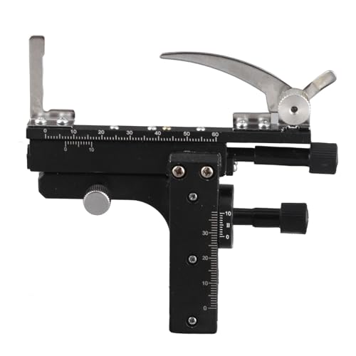Microscope Moveable Stage,Attachable Caliper Vernier with Scale Microscope Attachable Mechanical Stage X-Y High-Precision Vernier Biological