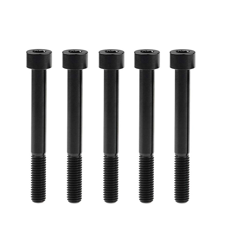 Titanium Bolt DIN912 M8x15 20 25 30 35 40 45 50 60 70mm Square Head Hex Socket Screws Pitch 1.25mm Pack of 5 (M8x70mm, Black) M8x70mm