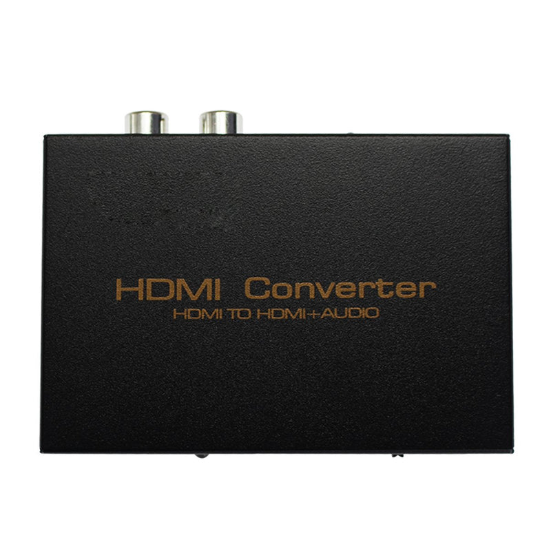 1080P Audio Extractor HDMI to HDMI + Optical TOSLINK SPDIF + Analog RCA L/R +3.5mm Jack Stereo Audio Video Splitter Converter with Power ON/Off Switch Support Full HD1080p 3D