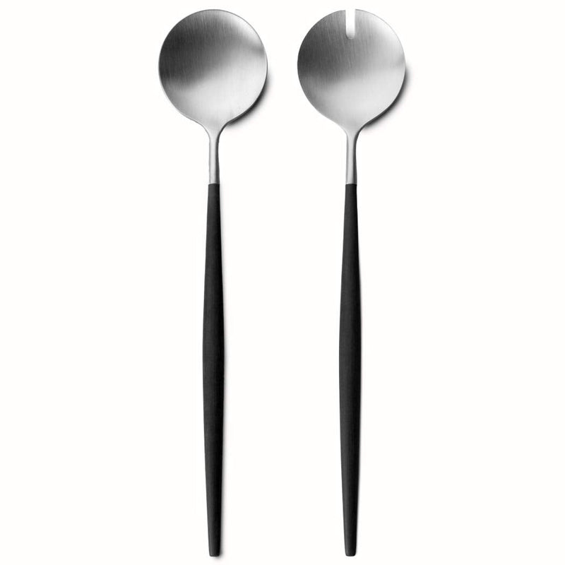 Cutipol GOA salad serving sets, Professional anthorization (black with silver) Black