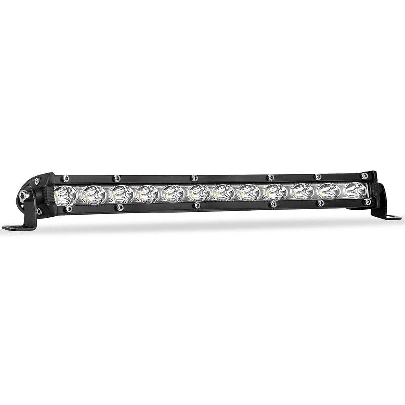 Zmoon Led Light Bar 12in Signal Row Light Bar [14in w/Bracket] 40W Spot Flood Combo Off Road Light, Waterproof Slim Light Bar for SUV Jeep ATV Boat 12n led light bar