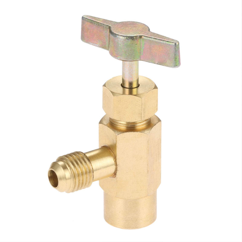 R1234YF Self-Sealing Can Tap with Left Hand Threaded, 1/2’’ to 1/4’’ SAE Dispenser Valve AC Refrigerant Bottle Opener, Fits for R1234YF Automotive Air Conditioning Charging