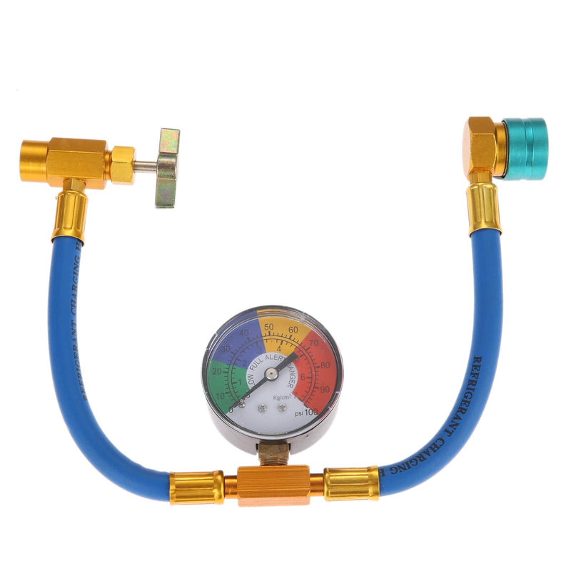  [AUSTRALIA] - Aupoko R1234YF Refrigerant Charge Hose Kit, with 1/2’’ LH Self-Sealing Can Tap Opener, R1234YF Low Side Quick Coupler, for Air Condition Refrigerant System
