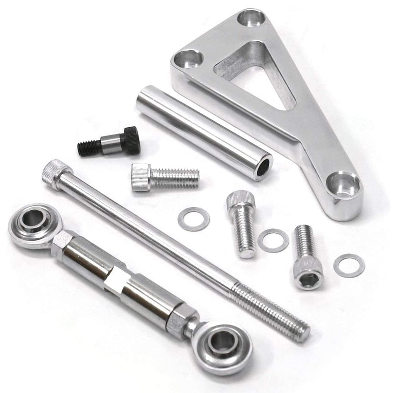 SBC Alternator Bracket, Long Water Pump Lwp Aluminum Alternator Bracket Kit Polished for Chevy SBC 350 Small Block Engine