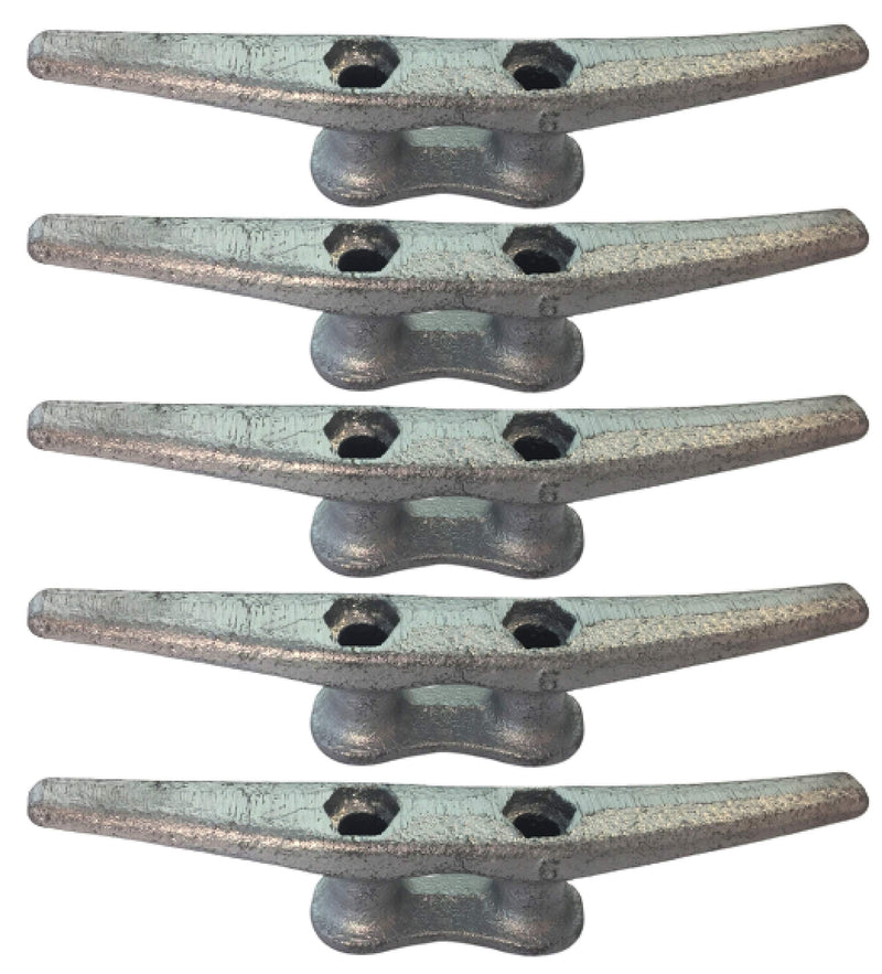 6 inch Dock Cleats, 5-Pack Galvanized Iron Boat Cleat for Marine or Decorative Applications
