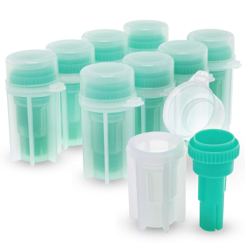 Fecal Float Test Kit - White & Green, 50 Pack - Pet Fecal Test Kit & Sample Containers for Dogs - Dog Poop Sample Cups for Veterinary Testing