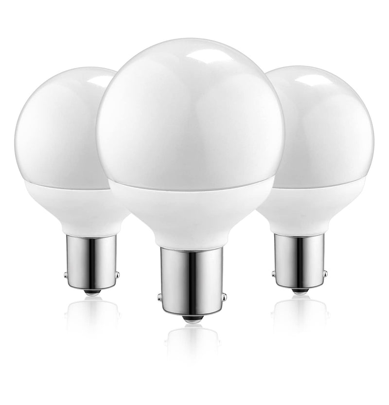Kohree 12 Volt RV Led Light Bulbs BA15s 20-99/1141/1156 12V Vanity Replacement Bulbs for 5th Wheel Camper Trailer Motorhomes Marine Boat Interior Light Bulb (Pack of 3, 4000K Natural White) Natural White (4000k)