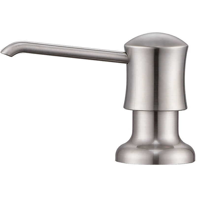 Soap Dispenser for Kitchen Sink Brushed Nickel, Built-in and Refill-from-Top Design with Liquid Hand & Dish Soap Bottle with Bottle