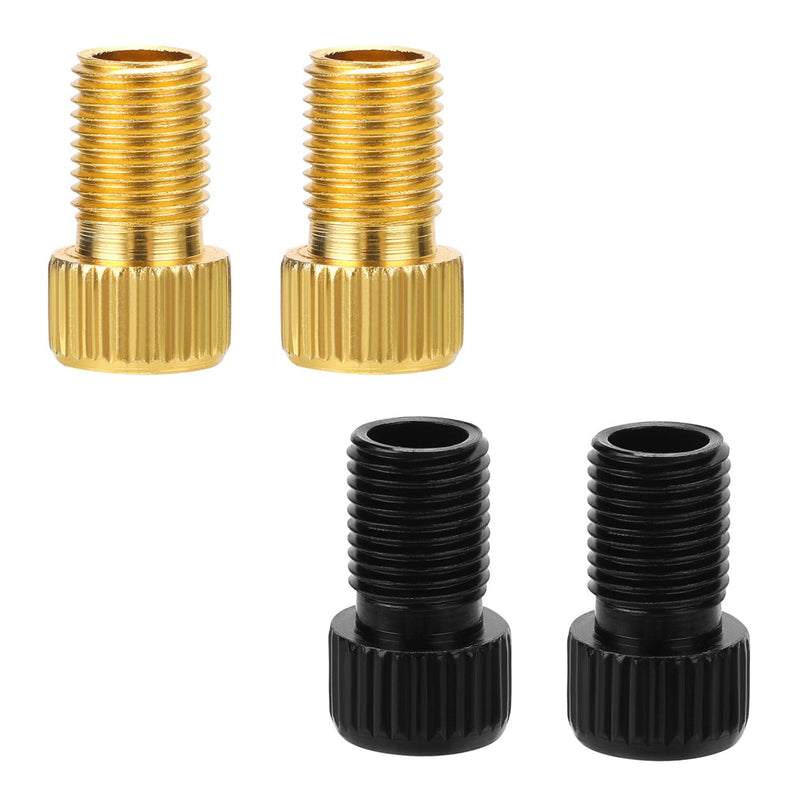 4pcs Presta to Schrader Bike Valve Adaptor, Aluminum Alloy Adapter Converter Bicycle Valve 4 Pcs