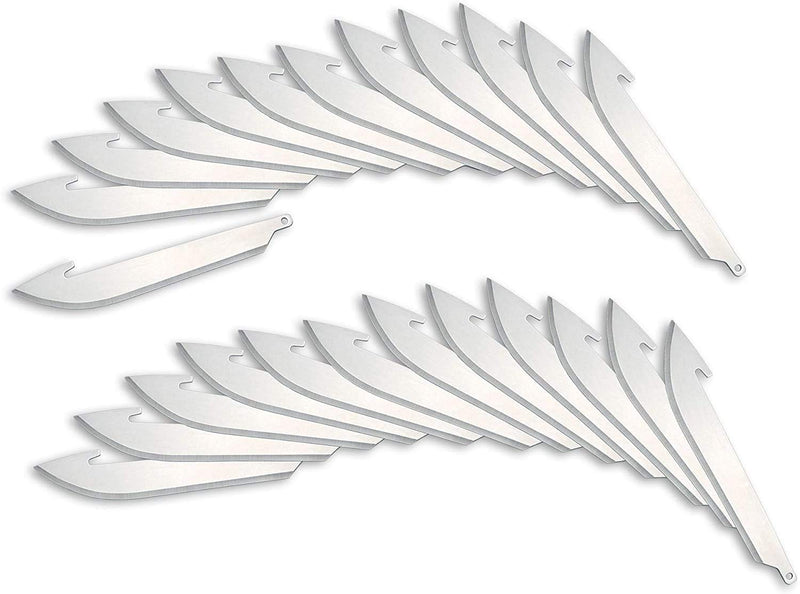 Outdoor Edge 3.5" RazorSafe Replacement Sharp-Point Knife Blades, 24 Piece Value Pack 3.5" Drop-Point