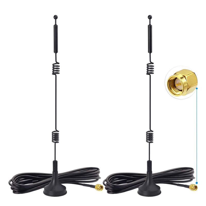 Bingfu Dual Band WiFi 2.4GHz 5GHz 5.8GHz 9dBi Magnetic Base SMA Male Antenna (2-Pack) for Wireless Vedio Security Camera Surveillance Recorder Truck Trailer Rear View Backup Camera Reversing Monitor 2-Pack [SMA] Male Antenna