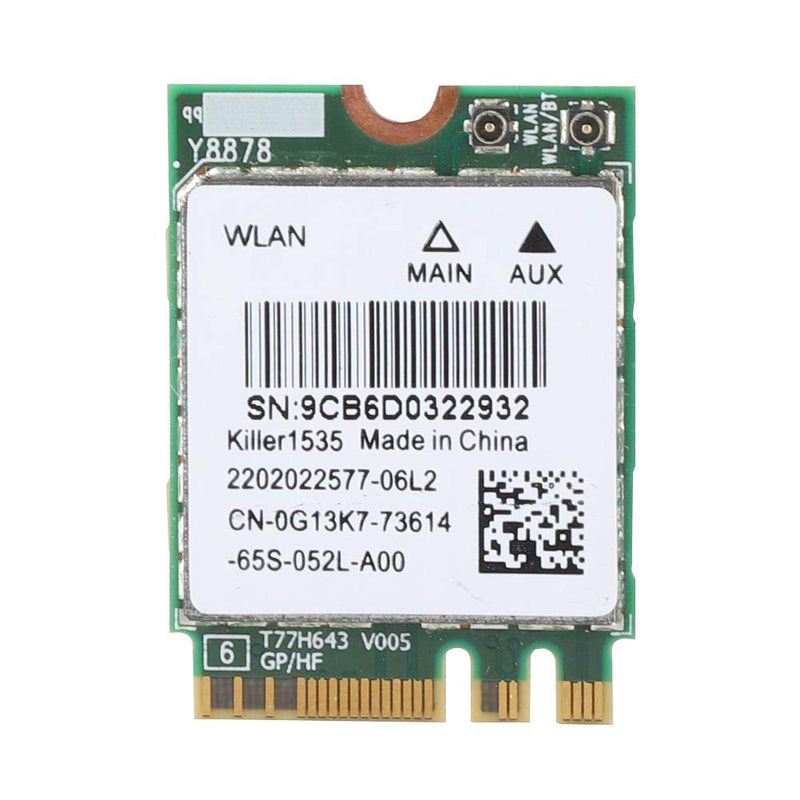 5G 867Mbps Bluetooth 4.1 Network Card, Game M.2 NGFF Adapter,for Killer -AC 1535 Band (2.4 GHz 5 GHz) 802.11ac NGFF M.2,for Notebook, Plug and Play