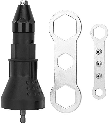 Electric Rivet Nut Tool Adapter, Cordless Drill Conversion Kit, Black