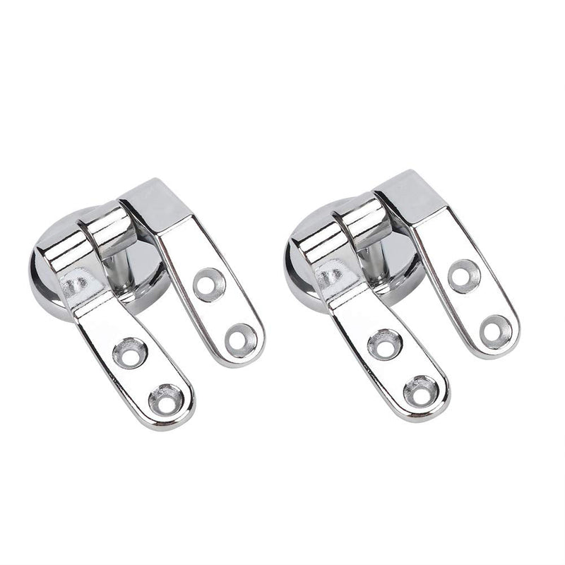Toilet Seat Hinges, Durable Zinc Alloy Replacement Hinge Kit with Adjustable Bolts and Nuts for Standard Toilets Universal Fit Bathroom Hardware