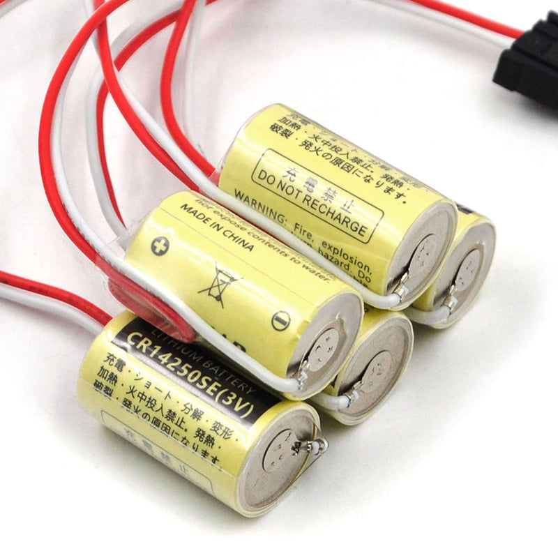 (5-Pack) 3V 600mAh Lithium Battery for Allen Bradley 1747-BA 1769-BA 1756-BA1 1746-BAS 1747-PT1 SLC-500 SLC-5/01 5/02 5/03 5/04 5/05 PLC-2 PLC-3 PLC-5 MINI-PLC-2 Industrial Memory Backup Cell