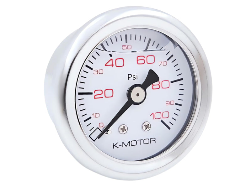 Liquid-Filled Fuel Pressure Gauge - 1/8" NPT, High Accuracy, Vibration Resistant