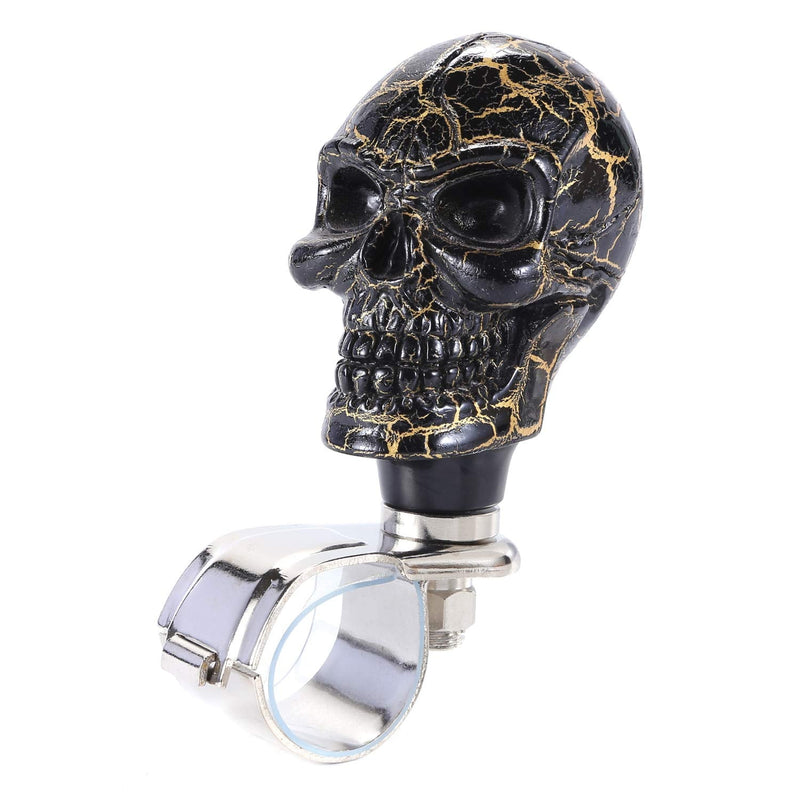 Skull Steering Wheel Spinner Knob Suicide Power Handle Turning Driving Universal Fit Most Vehicles Cars Trucks Tractors Mowers Forklifts Boat Golf Carts (Black Pattern) black pattern