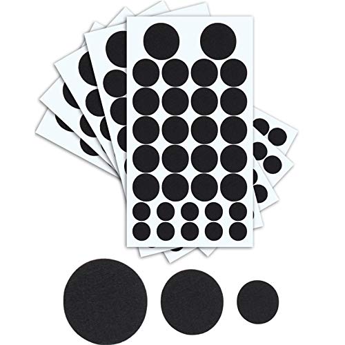 Boao 160 Pieces self Adhesive Felt Circles Dots Pads Dalmation Felt Spots Sticker for DIY Sewing Projects Costume 1.97 Inches/ 1.50 Inches/ 0.98 Inches (Black)