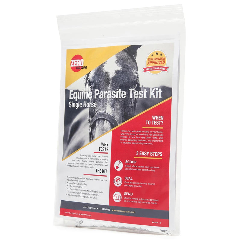 Equine Parasite Worm Mail-In Test Kit and Laboratory Services for Detecting Harmful Internal Parasites and Worms in Horses and Evaluating Equine Worming/Deworming Programs.