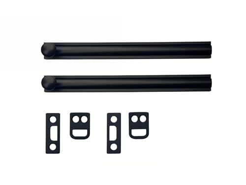 QCAA Solid Brass Surface Bolt, 6", ORB Oil Rubbed Bronze, 2 Pack, Made in Taiwan 6" 2 Pack