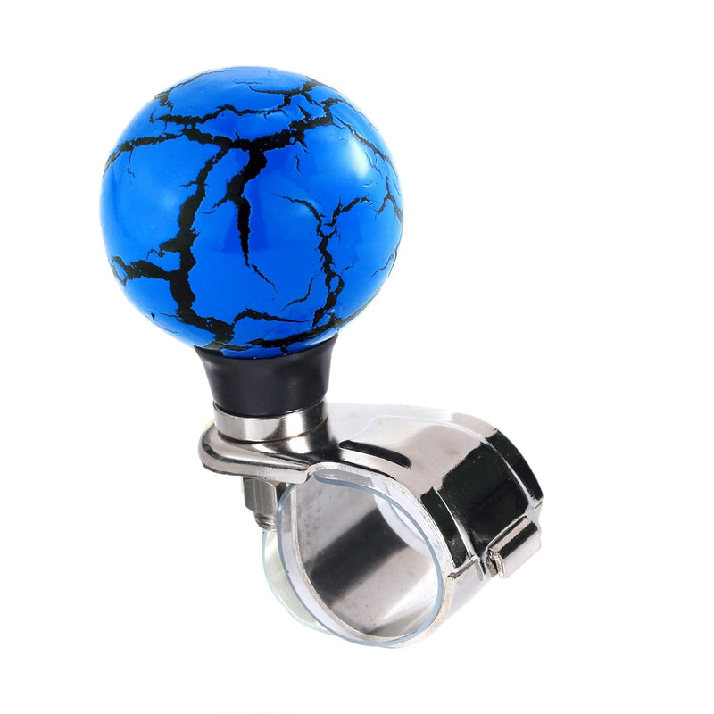 Steering Wheel Knob Spinner Round Ball Suicide Turning Driving Power Handle Universal Fit Most Vehicles Cars Trucks Tractors Mowers Forklifts Boat Golf Carts (Blue) Blue