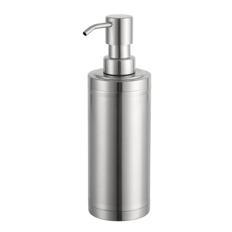 GAPPO Brushed Nickel Soap Dispenser Stainless Steel Metal Pump Hand Lotion Bottle for Bathroom, Bedroom and Kitchen(300ML/10.15Ounce)