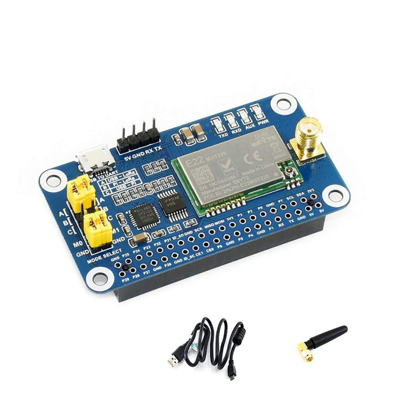 SX1262 LoRa HAT for Raspberry Pi, 915MHz Long Range LoRa Module with 5km Communication, Low Power IoT Wireless Expansion Board, Fits Arduino/STM32