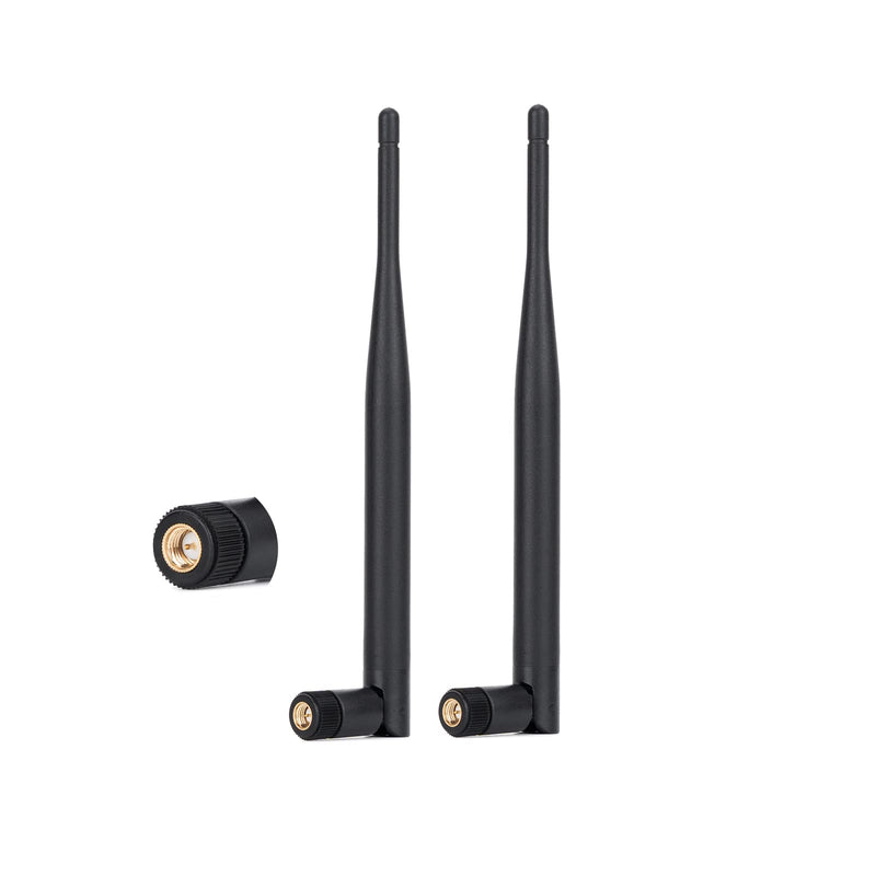 Fosi Audio Bluetooth Antenna WiFi SMA Male PC 2.4GHz 6dBi Single Band Boost Bluetooth Audio Range for Home Office Wireless Network Router IP Camera Amplifier Wireless Range Extender 2 Pack (SMA-Male)