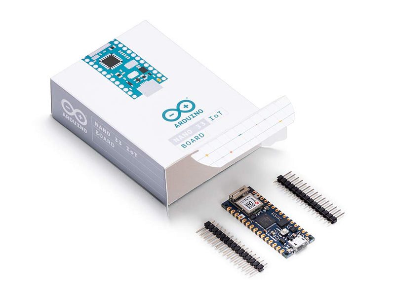 Arduino Nano 33 IoT [ABX00027] – 32-bit ARM Cortex-M0+, WiFi & Bluetooth, 256KB Flash, 32KB SRAM, Secure Element, 14 Digital I/O Pins, 6 Analog Inputs, Compatible with Arduino IDE for IoT Projects