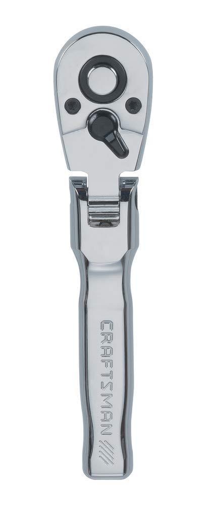 CRAFTSMAN Flex Head Ratchet, Stubby, SAE, 72-Tooth, 3/8-Inch Drive (CMMT99425) 3/8 in