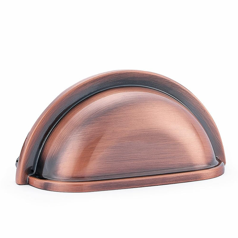 HARPOON Kitchen Cabinet Pulls, 3" Inch Bin Cup Drawer Handles - 10 Pack of Kitchen Cabinet Hardware (Antique Copper) Antique Copper