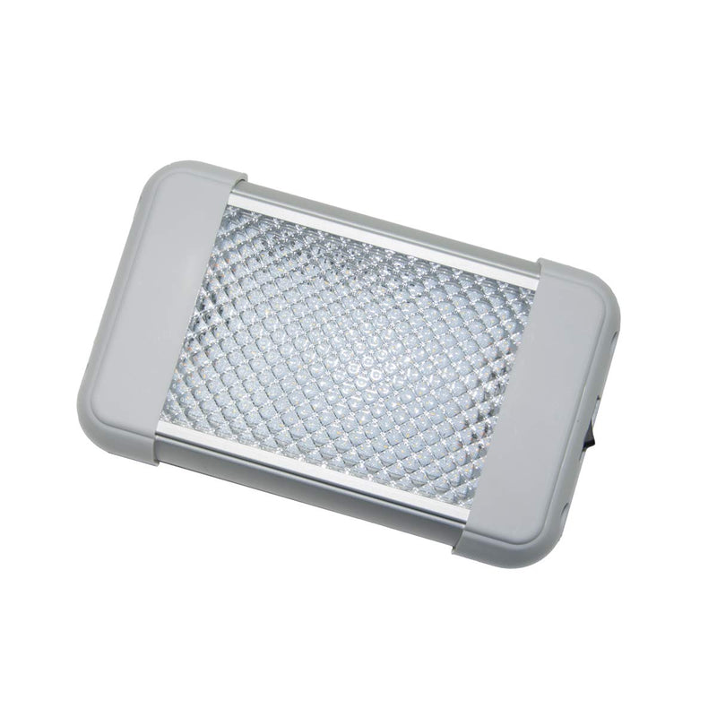 LED Dome Light 6.3" x 3.9" Compact-Size 6000K Cool-White Even Diffused Beam, High Light-Output Low Ampere Draw, 12V-24V DC, On/Off Rocker Switch for Boat, Truck, RV & Utility Vehicles, 1-Pack 6.3" x 3.9"