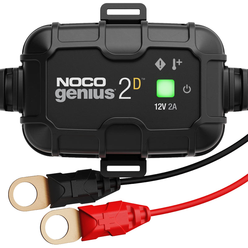 NOCO GENIUS2D, 2A Direct-Mount Onboard Car Battery Charger, 12V Automotive Charger, Battery Maintainer, Trickle Charger, Float Charger and Desulfator for Marine, ATV, Truck and Deep Cycle Batteries Black