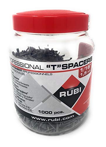 RUBI T spacers 1/16" (1.5mm) 1000 Pcs Jar (Ref. 02715)