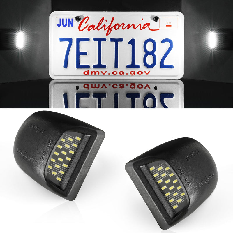 LivTee LED License Plate Light Assembly, Tag Light Fits Chevy Silverado 1500 2500 3500 1999-2013, Tahoe, Suburban, Fits GMC Sierra, Yukon XL, Fits Cadillac Escalade, Car Accessories,Xenon White(6000K)