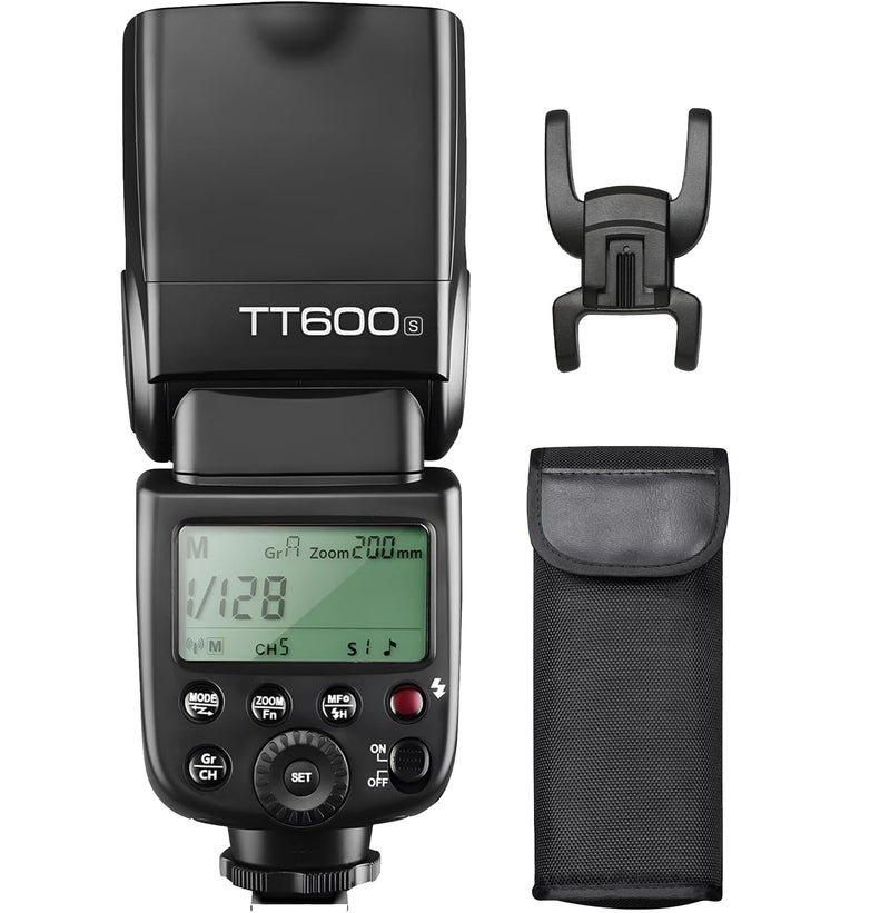 Godox TT600S GN60 2.4G Wireless X System Speedlite Flash for Sony Camera,0.1-2.6s Recycle time,5600k±200k Color Temperature,32 Channel,230 Full Power Flashes,Compatible for AD360II TT685 X1T