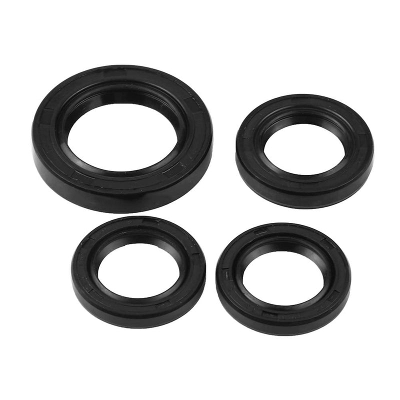 Gy6 Oil Crankshaft Seal,GY6 Oil Seal,4 Pcs Engine Oil Seal Kit Engine Crankshaft Gear Crank Case Oil Seal Rubber for GY6 125cc 150cc 152 157QMJ Hrc216 Seal