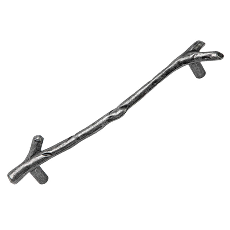 10 Pack Silver Twig Pulls Branch Zinc Alloy Decorative Cabinet Wardrobe Furniture Door Drawer Knobs Pulls Handles Hardware, (128mm) Hole Centers 5.04 in, 128 mm (Hole Distance)