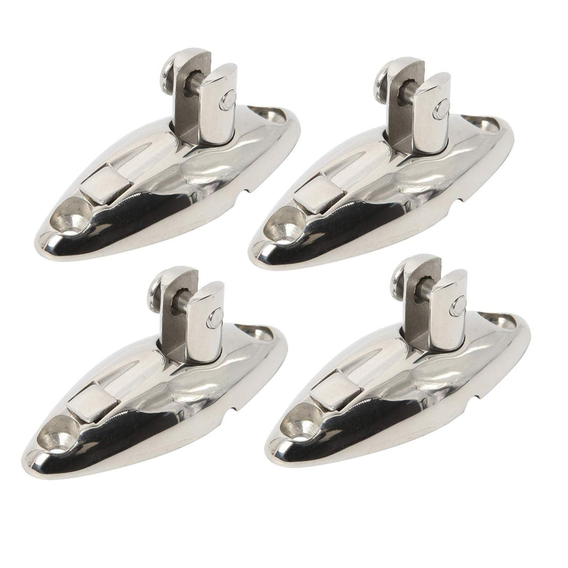 NovelBee 4 Pack of 316 Stainless Steel Quick Release Bimini Top Swivel Hinge Deck Side Mount Marine Hardware