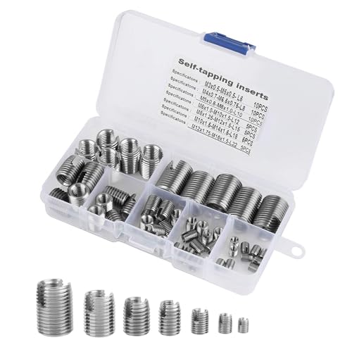 Tangxi 50Pcs M3-M10 Thread Insert Set, Stainless Steel