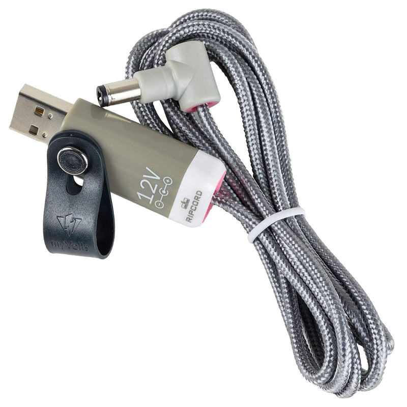 myVolts Ripcord USB to 12V DC Power Cable Compatible with Elektron Digitakt Digital Drum Computer Sampler