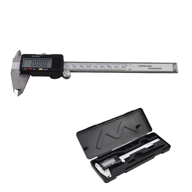 findmall Electronic Digital Caliper Stainless Steel Body with Large LCD Screen 0-6 Inches Inch/Millimeter