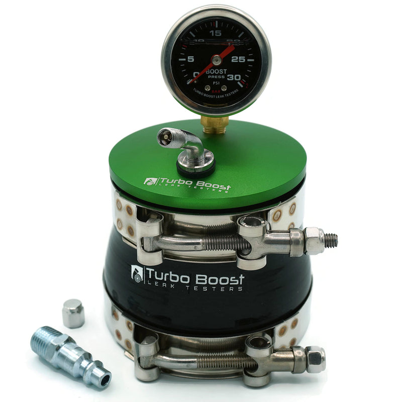 Turbo Boost Leak Testers 3" inch - 6061 Billet Aluminum - 30 PSI - Intake Charge Pipe Pressure Check - Includes Both Tire and 1/4" Air Fititng